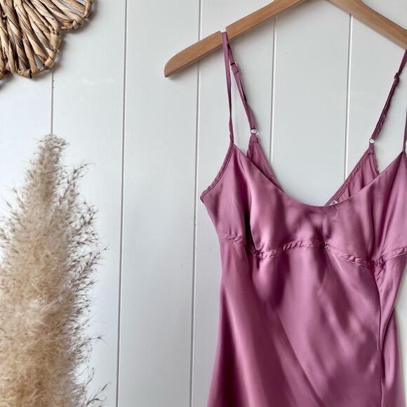 Free People dress midi slip satin slit summer spring femme - Picture 5 of 10